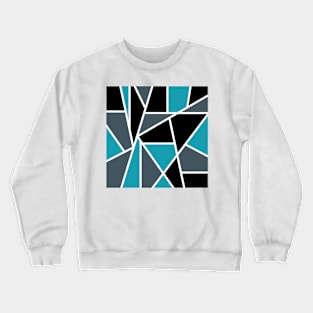 Geometric blue and black Art Crewneck Sweatshirt